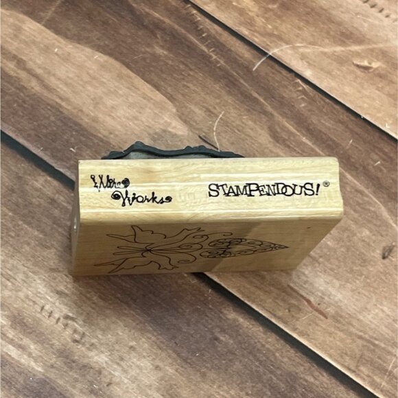 2005 STAMPENDOUS! V080 DOVE CHARM WOOD MOUNTED RUBBER STAMP PEACE LOVE - Picture 2 of 4